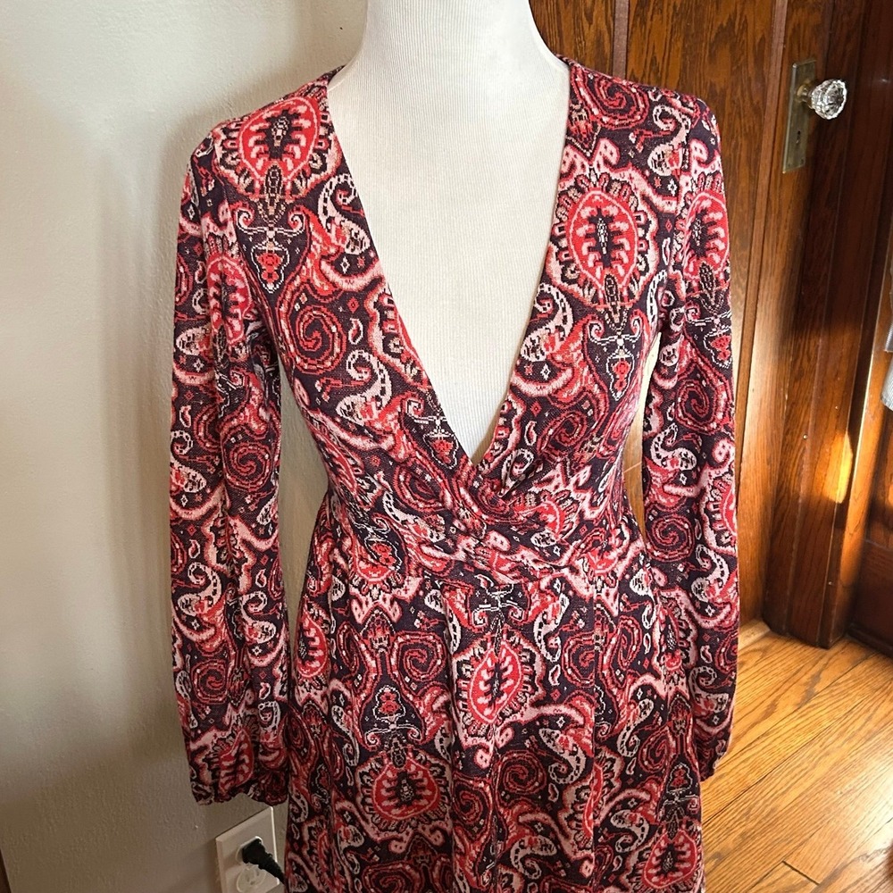 MAEVE by ANTHROPOLOGIE Paisley Dress Pink/Purple size Small - Picture 9 of 9